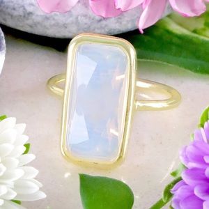 NEW Moonstone and 14k gold plated ring